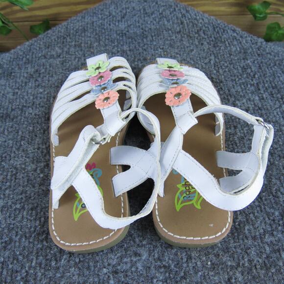 Rachel Girls Gladiator Sz T 10 Medium White Synthetic Hook & Loop - Picture 4 of 6